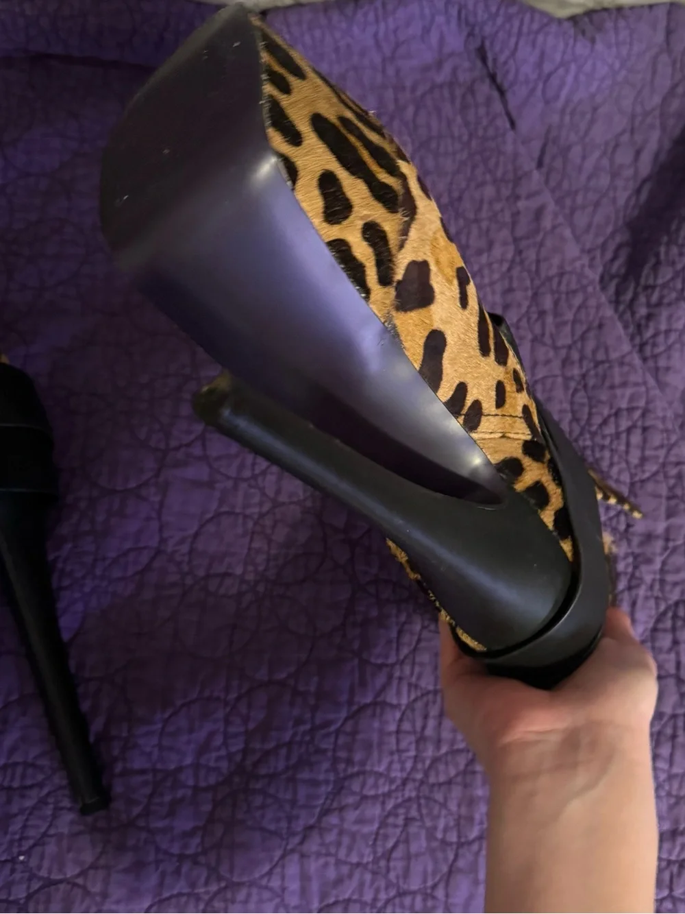 London Trash Leopard Print Platform Boots
